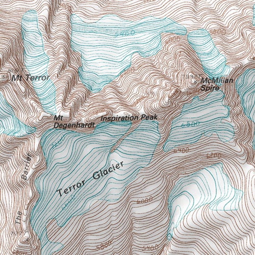 Backcountry Navigation topo glaciers and snowfields