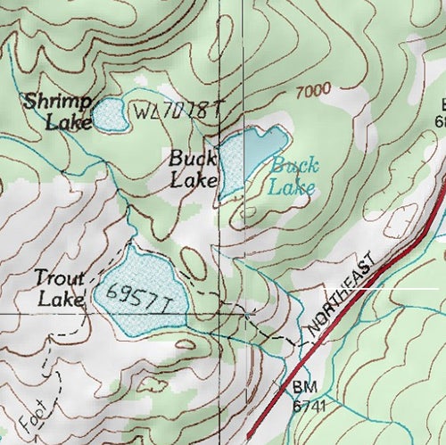 Backcountry Navigation topo lakes rivers